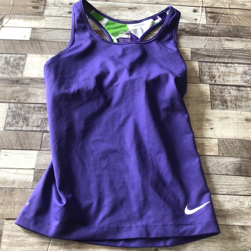Nike Pro compression purple tank top